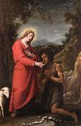 Matteo Rosselli Jesus and John the Baptist meet in their youth Sweden oil painting artist